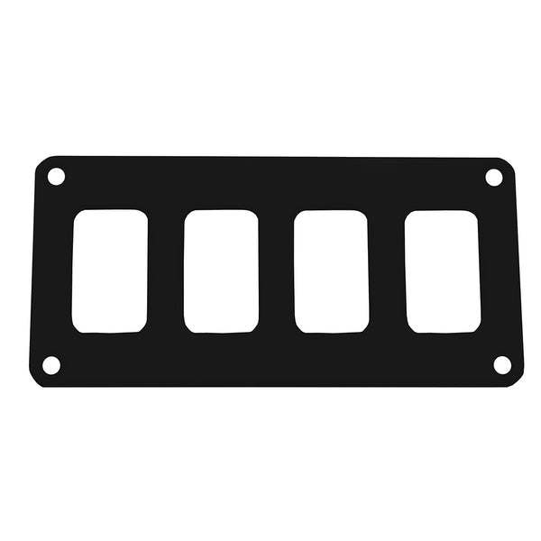 Pacer Switch Panel - 4 Switch  1 Row - 5.5" x 2.75" - Black Powder Coated Aluminum [PSC-41-BK]