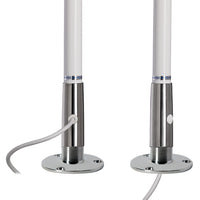 Scout 4' White VHF Antenna 3dB Stainless Steel Ferule w/5M RG-58 Includes PL-259 [PF AN NVHF00044T]