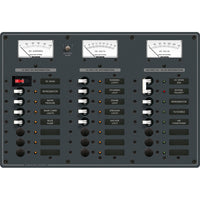 Blue Sea 8084 AC Main +6 Positions/DC Main +15 Positions Toggle Circuit Breaker Panel - White Switches [8084]