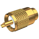 Shakespeare PL-259-58-G Gold Solder-Type Connector w/UG175 Adapter & DooDad Cable Strain Relief f/RG-58x [PL-259-58-G]