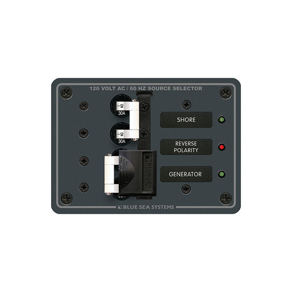 Blue Sea 8032 AC Toggle Source Selector 120V AC - 30AMP - White Switches [8032]