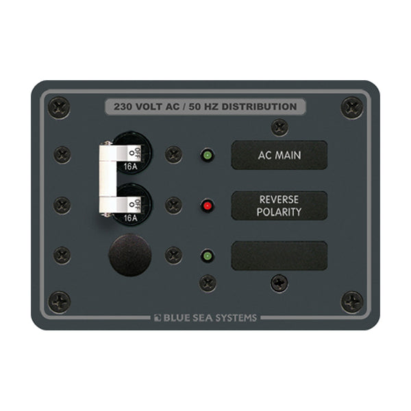 Blue Sea 8129 AC Main + Branch A-Series Toggle Circuit Breaker Panel (230V) - Main + 1 Position [8129]
