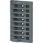 Blue Sea 4378 WeatherDeck Water Resistant Circuit Breaker Panel - 8 Position - Grey [4378]