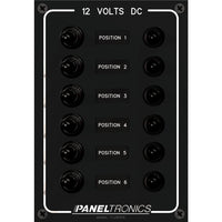 Paneltronics Waterproof Panel - DC 6-Position Toggle Switch & Circuit Breaker [9960016B]