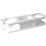 TACO 2-Drink Poly Holder w/Catch-All - White [P01-2000W]