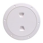 Beckson 6" Smooth Center Screw-Out Deck Plate - White [DP60-W]