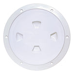Beckson 8" Smooth Center Screw-Out Deck Plate - White [DP80-W]