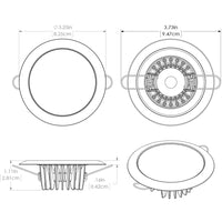 Lumitec Mirage - Flush Mount Down Light - Glass Finish/Polished SS Bezel - 2-Color White/Blue Dimming [113111]