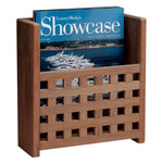 Whitecap Teak Grate Front Magazine Rack [62502]