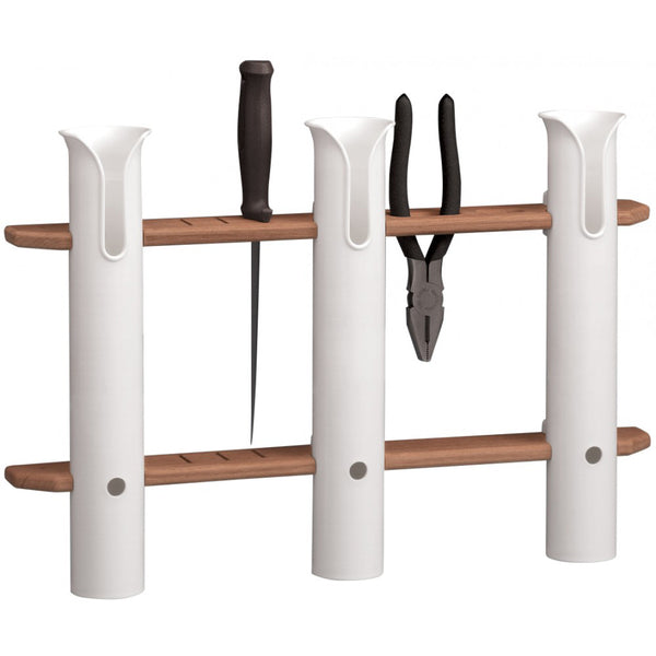 Whitecap Teak 3-Rod Tournament Storage Rack [63449]