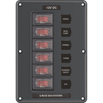 Blue Sea 4322 Circuit Breaker Switch Panel 6 Position - Gray [4322]