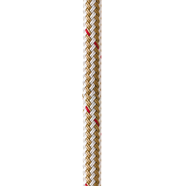 New England Ropes 3/4" Double Braid Dock Line - White/Gold w/Tracer - 25 [C5059-24-00025]