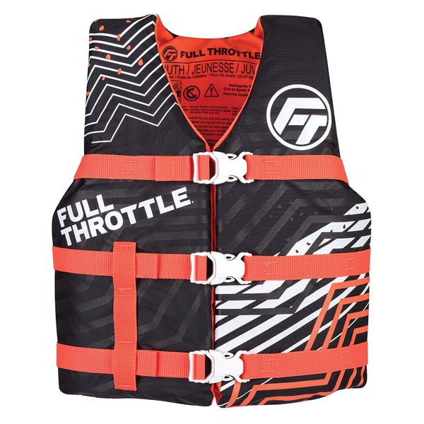 Full Throttle Youth Nylon Life Jacket - Pink/Black [112200-105-002-22]