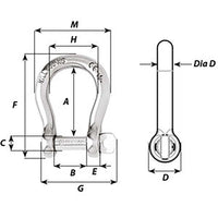 Wichard Self-Locking Bow Shackle - Diameter 4mm - 5/32" [01241]