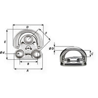 Wichard Folding Pad Eye - Diameter 5/16" [06605]